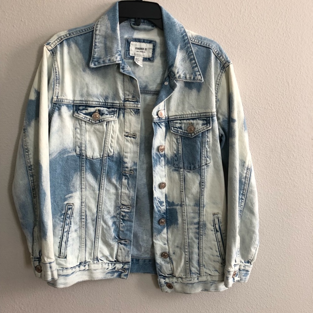 Forever21 Acid Washed Jean Jacket Boxy Oversized S